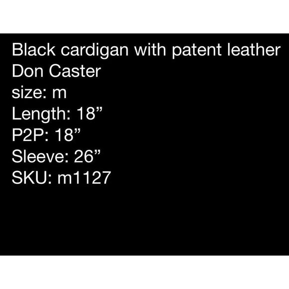 Doncaster black cardigan with patent leather accents - Picture 9 of 10